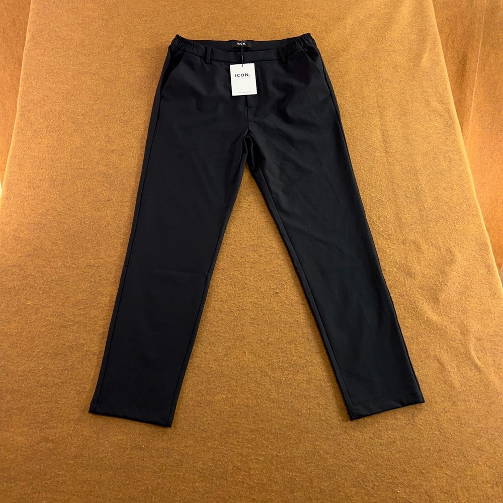 Icon Amsterdam Mens 34 Black The Tech Trousers NWT